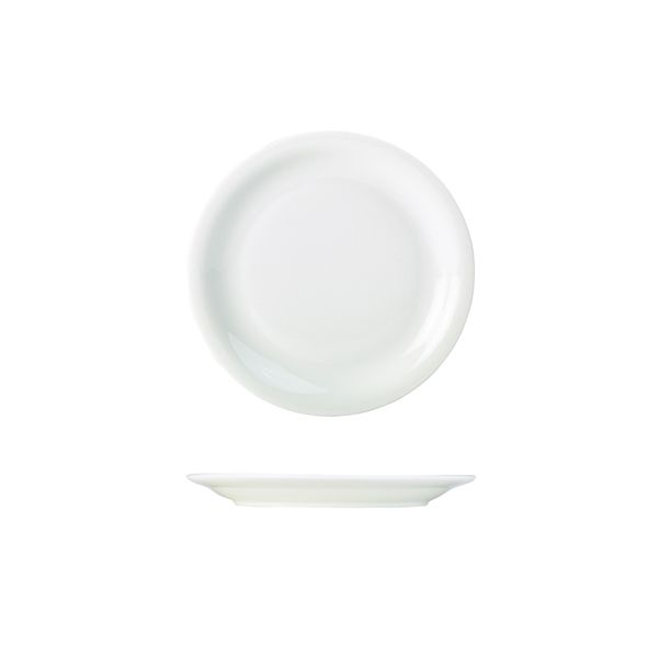 Picture of Genware Porcelain Narrow Rim Plate 16cm/6.25"