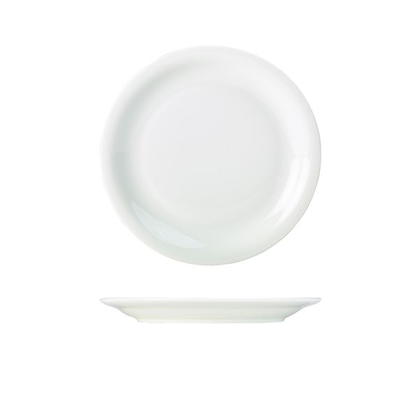 Picture of Genware Porcelain Narrow Rim Plate 22cm/8.5"