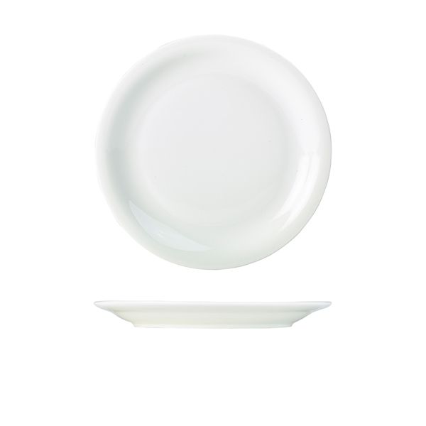 Picture of Genware Porcelain Narrow Rim Plate 24cm/9.25"