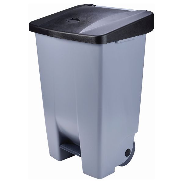 Picture of Waste Container / Pedal Bin 80L with rear wheels