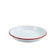 Picture of Enam Rice/Pasta Plate White w Red Rim 24cm