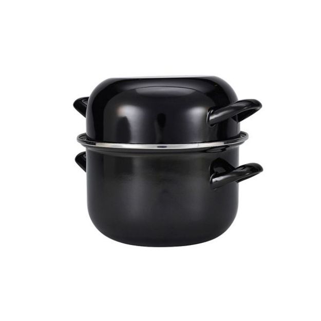 Picture of Black Enamel Mussel Pot 20cm (Dia)