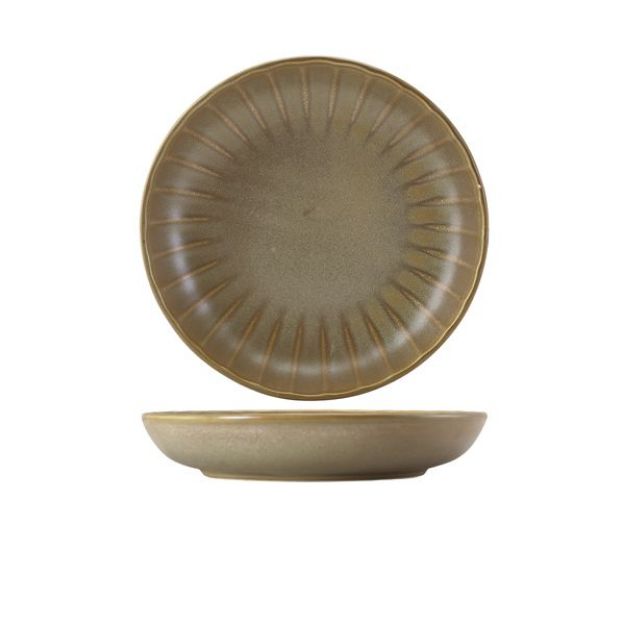 Picture of Terra Porc Matt Grey Scallo Coupe Bowl 25.4cm
