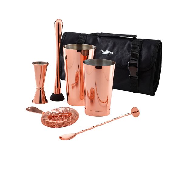 Picture of Copper Cocktail Bar Kit 7pcs