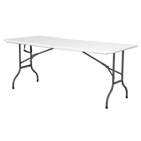 Picture of Centre Folding, Trestle/Banquet Table, 6 feet White HDPE