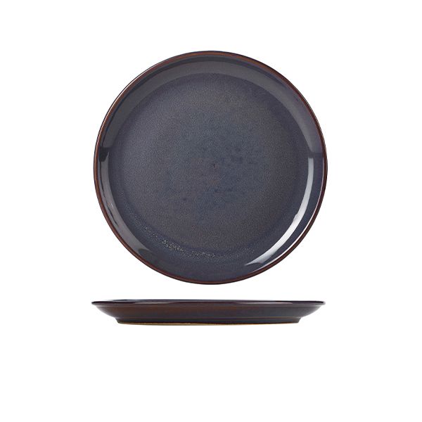 Picture of Terra Stoneware Rustic Blue Coupe Plate 19cm