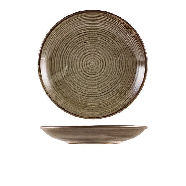 Picture of Terra Porcelain Grey Deep Coupe Plate 25cm