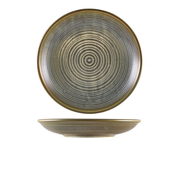 Picture of Terra Porc Matt Grey Deep Coupe Plate 25cm