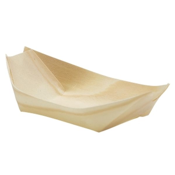 Picture of GW Disp Wooden Serving Boats 9cm (100)