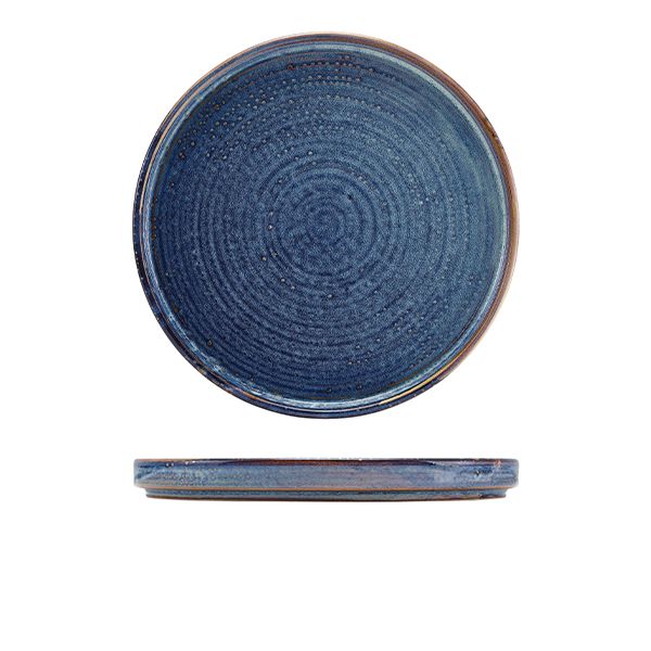 Picture of Terra Porc Aqua Blue Low Presentat Plate 25cm