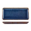Picture of Terra Porc Aqua Blue Narrow Rect Platter 36cm