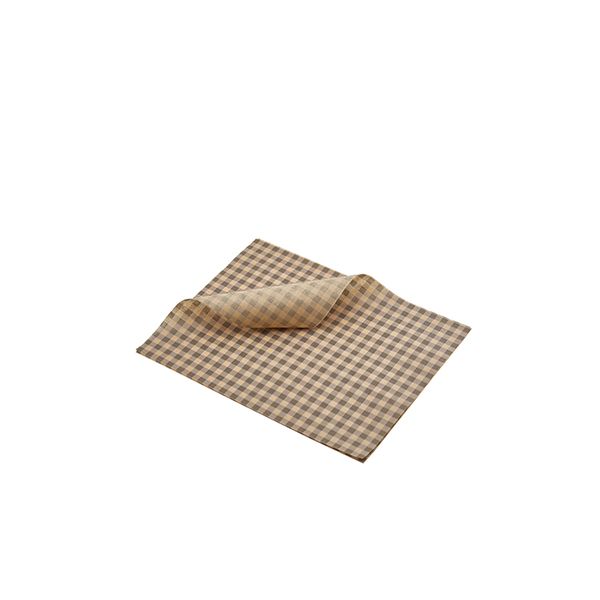 Picture of Greaseproof Paper Brown Gingham Print 25x20cm