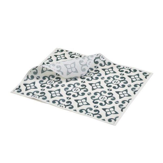 Picture of GenWare Greaseproof Paper Black Mosaic 20 x 25cm