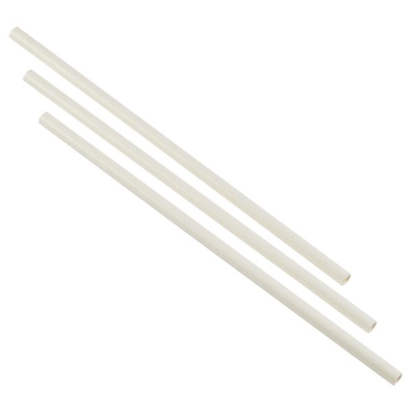 Picture of Paper Straws White 20cm (500pcs)
