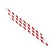 Picture of Paper Straws Red & White Stripes 23cm (250)