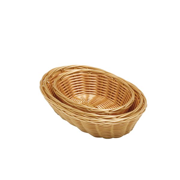 Picture of Oval  Polywicker Basket 10"X6.5"X2.5"