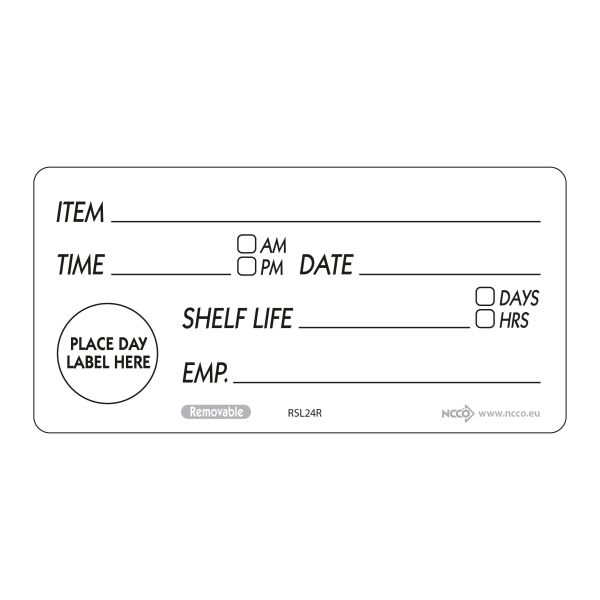 Picture of 5x10cm Removable Shelf Life Label (1 Case)