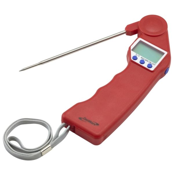 Picture of Genware Red Folding Probe Pocket Thermometer