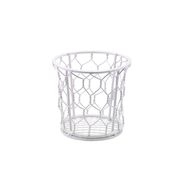 Picture of GenWare White Wire Basket 12cm Dia