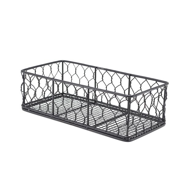 Picture of GW Rect Black Wire Basket 25 x 12 x 7.5cm