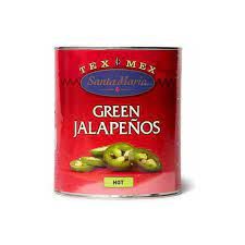 Picture of SANTA MARIA Sliced Green JALAPENOS 1x2.8kg