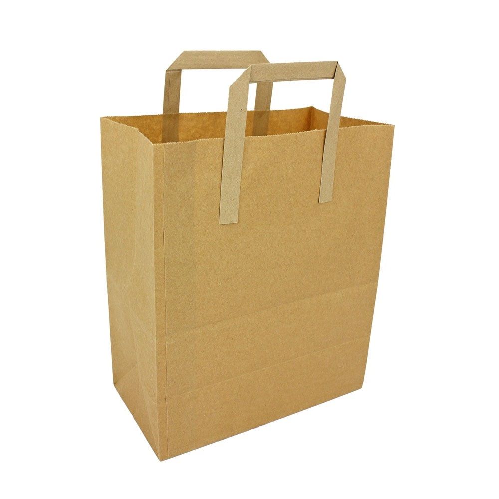 Picture of SOS Brown Tape Handle Bag Medium /Large, KS3 10x5x12" 250pk