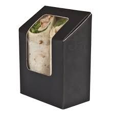 Picture of Tortilla bow with window, Black/Clear, 321x110x47mm 500pk