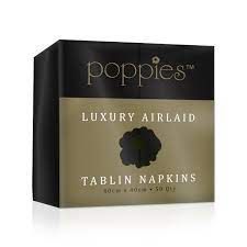Picture of Poppies Black Airlaid napkins, Tablin 8 fold, 500 pk