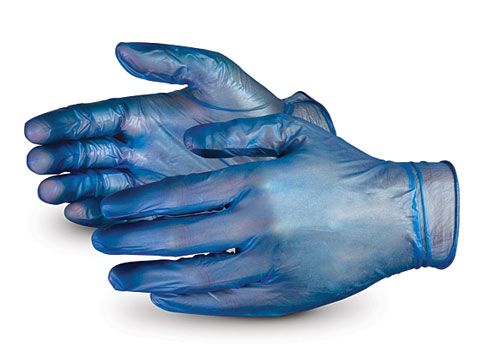 Picture of Vinyl P/F Blue Large Gloves 1000pk