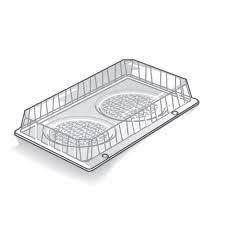 Picture of Hinged Pastry Container, PATIPACK 2 Cavity 10H65AL