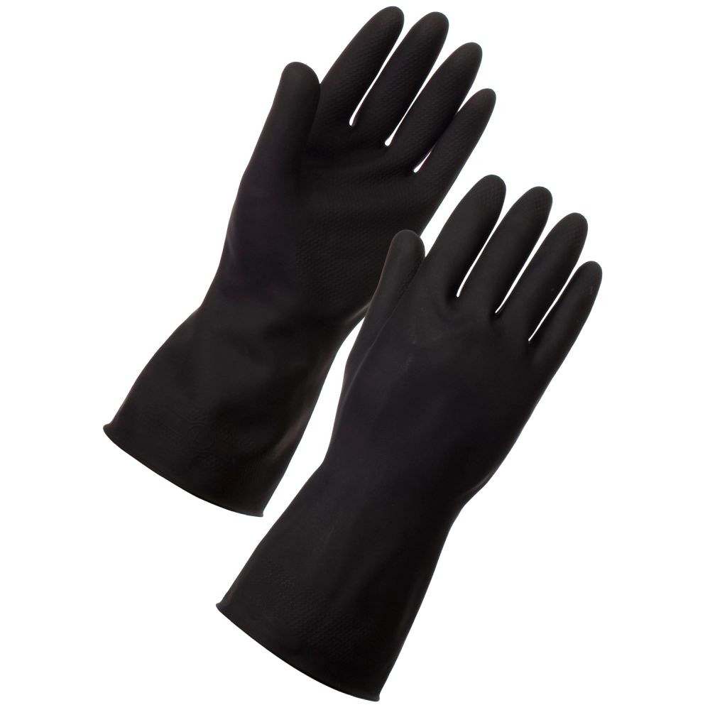Picture of Jet Black Heavy Duty Gloves L    8-8.5   (12)