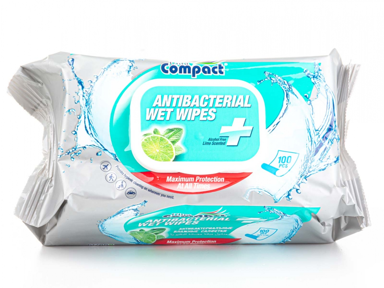 Picture of Ultra Compact Anti-bacterial Wipes - 40 pk