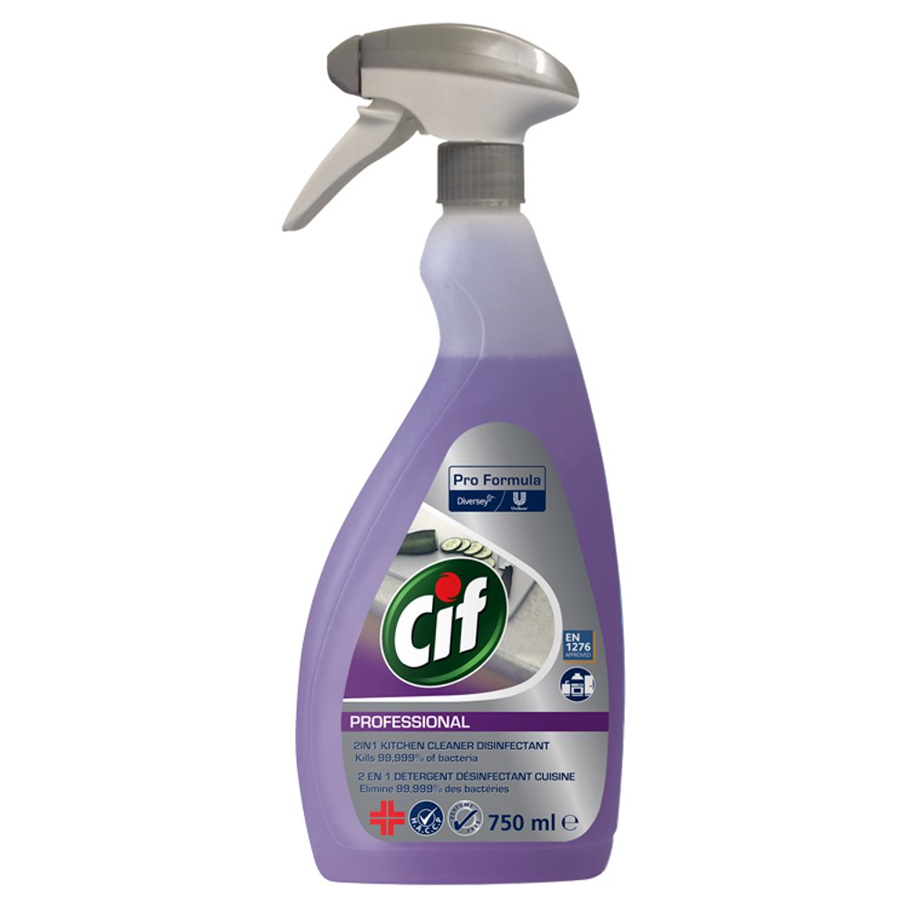 Picture of Cif Pro Formula 2in1 Cleaner Disinfectant 6x0.75L - Combined cleaner disinfectant 