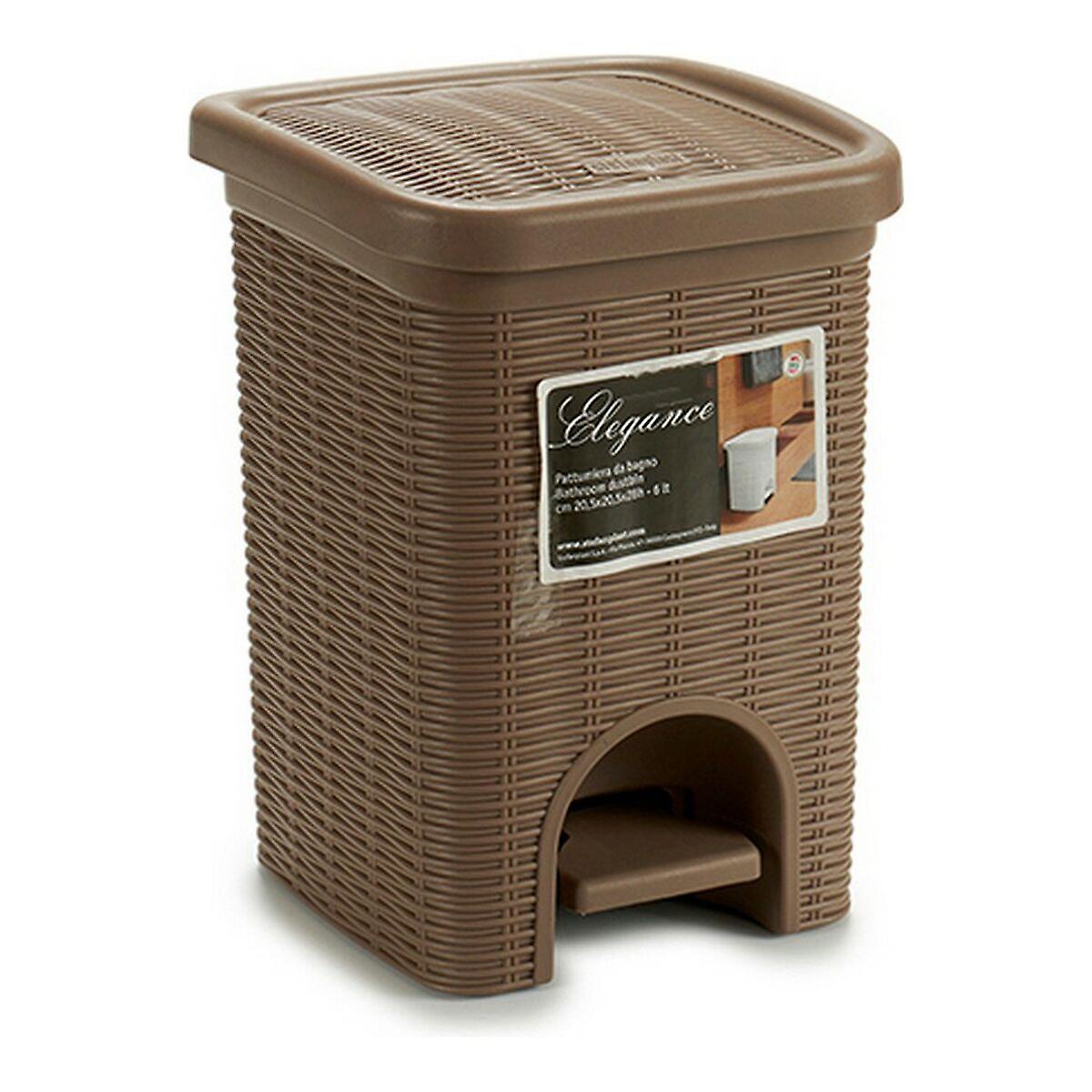 Picture of Bathroom Bin Brown Plastic 6L 1pk