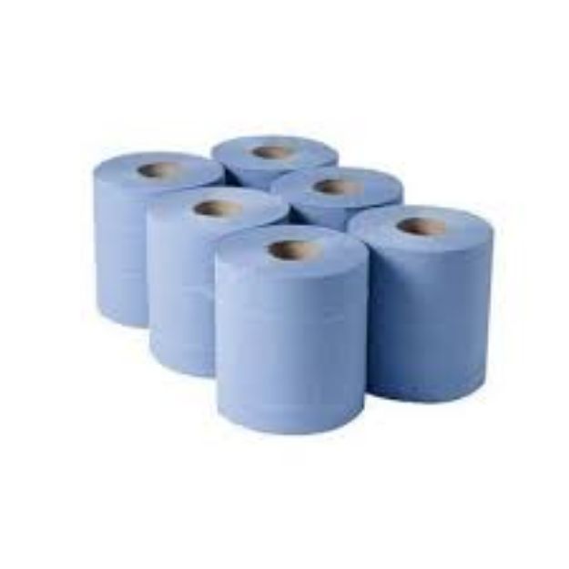 Picture of Blue Centrefeed 2Ply Value Pack 600 Sheet 6PK  