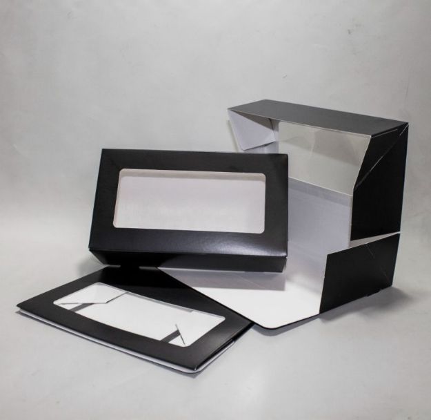 Picture of Black Sandiwch Platter, with window insert , 62x42cm Platter Base & Lid 25pk