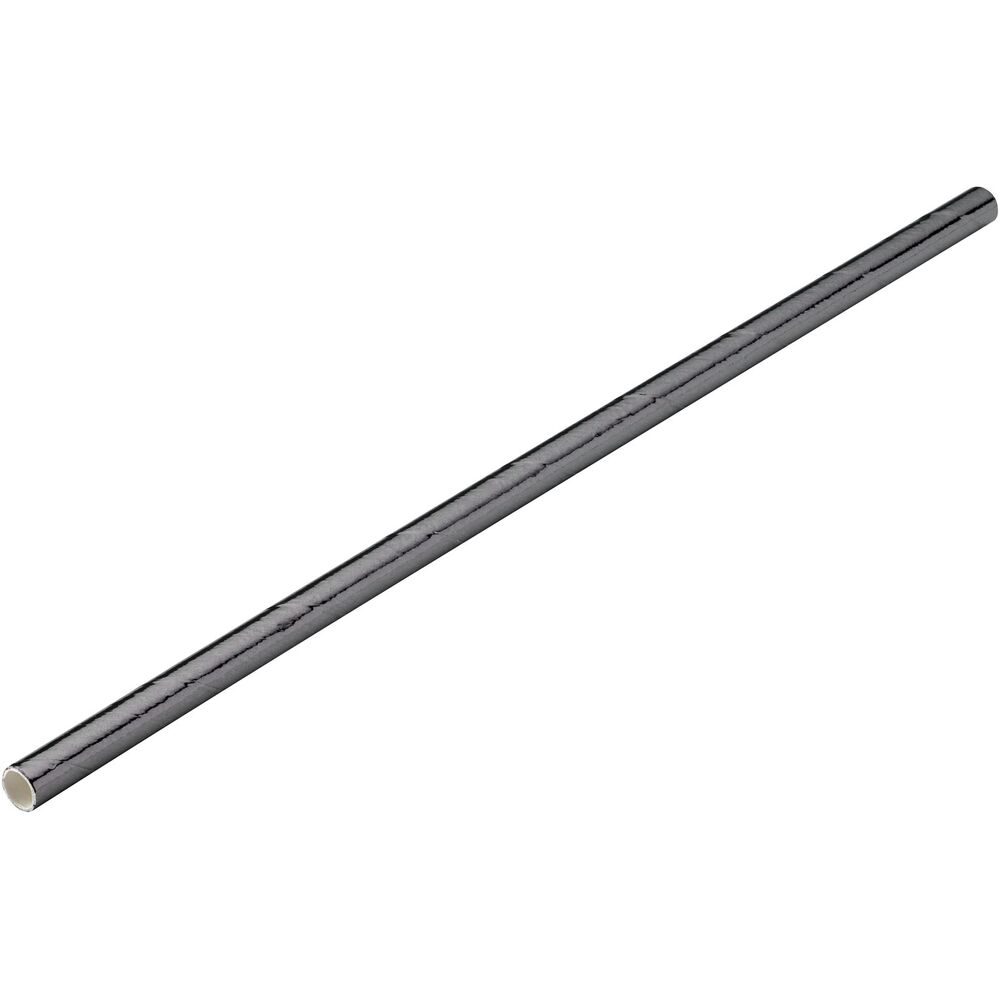 Picture of Paper Gunmetal Metallic Straw 8" (20cm) Box of 250