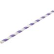 Picture of Paper Lilac/White Stripe Straw 8" (20cm)