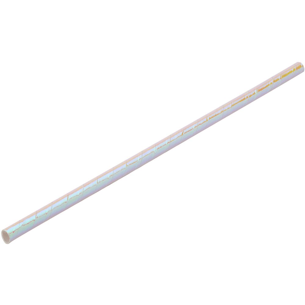 Picture of Paper Pearlescent Straw 8" (20cm) Box of 250