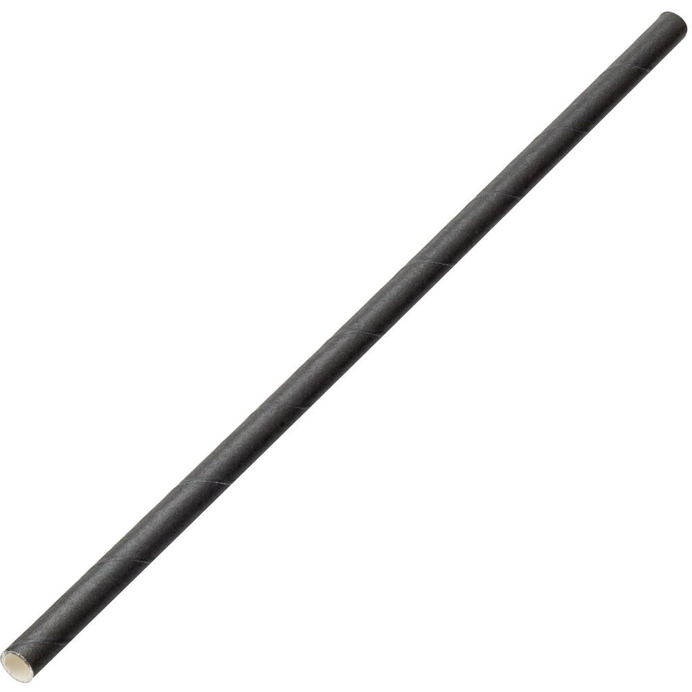 Picture of Paper Solid Black Straw 8" (20cm)