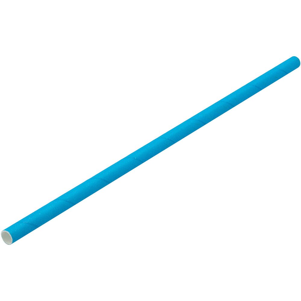 Picture of Paper Solid Blue Straw 8" (20cm) Box of 250