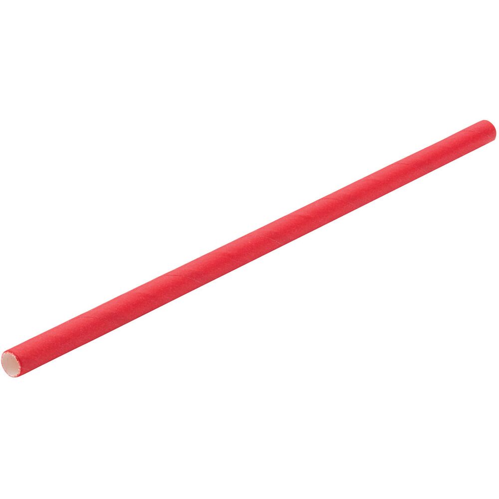 Picture of Paper Solid Red Cocktail Straw 5.5"(14cm) 5mm Bore