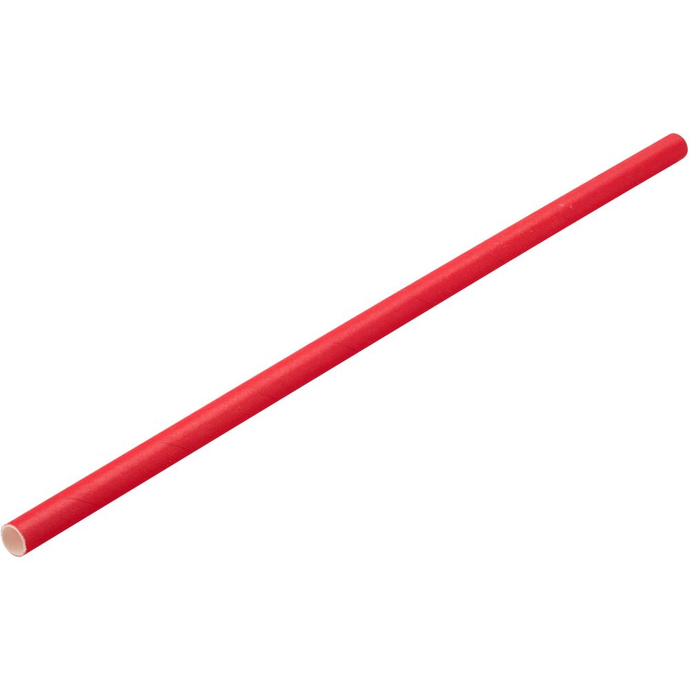Picture of Paper Solid Red Straw 8" (20cm) Box of 250
