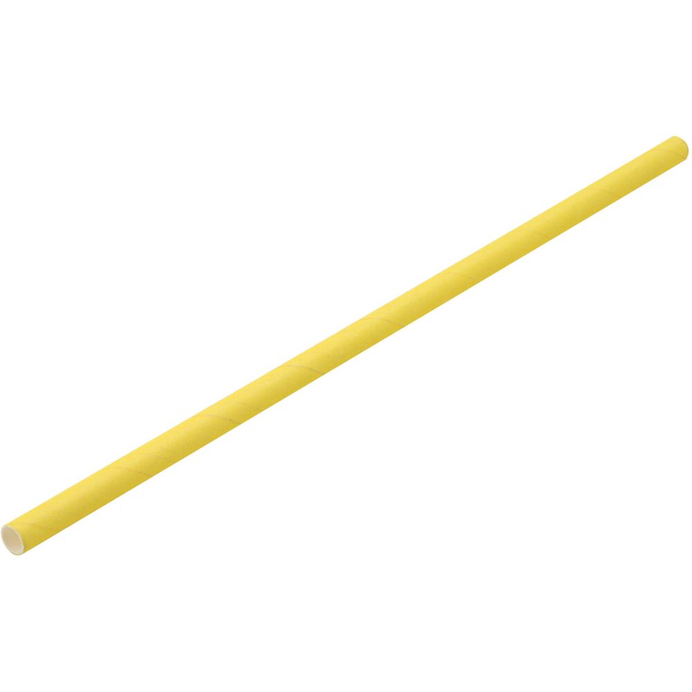 Picture of Paper Solid Yellow Straw 8" (20cm) Box of 250