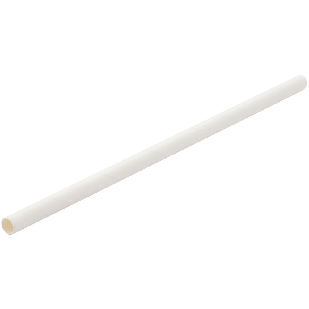 Picture of Paper White Cocktail Straw 5.5" (14cm) 5mm Bore