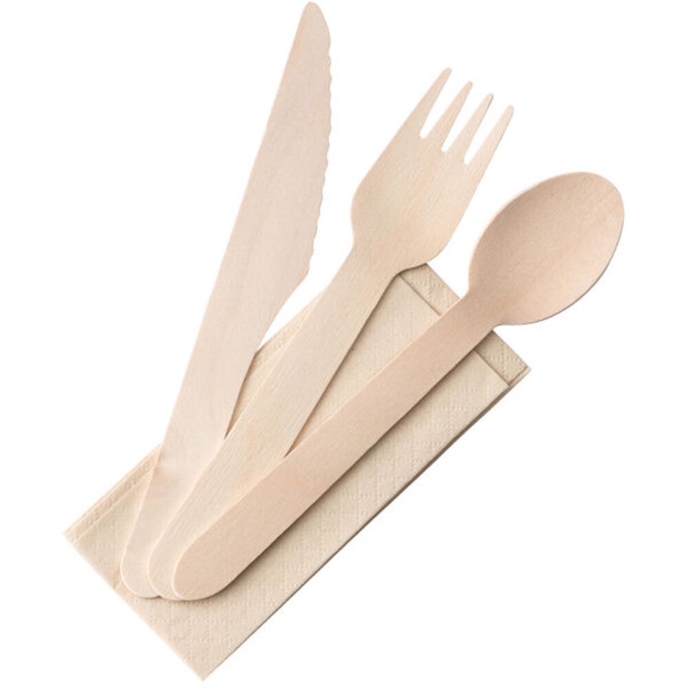 Picture of Birch Wood Cutlery Set (Box of 250 sets)