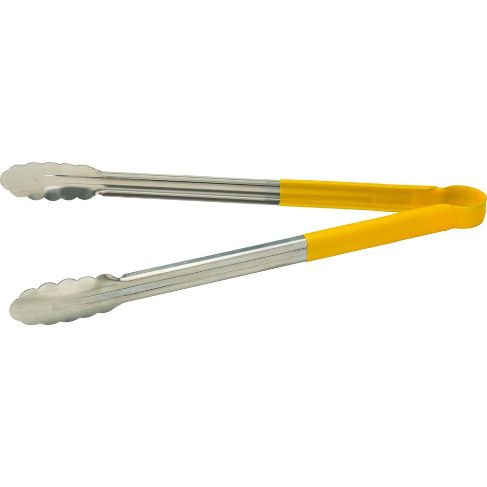 Picture of Stainless Steel Serving Tongs 16" (40cm) Yellow