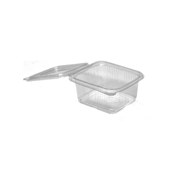 Picture of 500cc Squared Hinged Salad Container (400/case) 