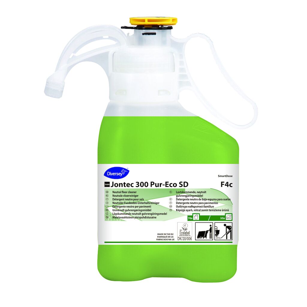 Picture of TASKI Jontec 300 Pur-Eco SD F4c 1x1.4L - Low foam, neutral floor cleaner in SmartDose®