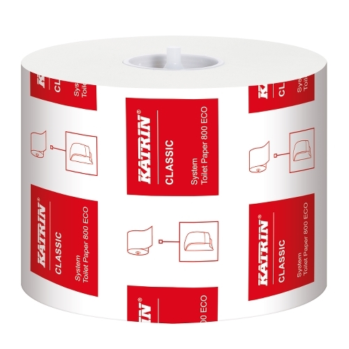 Picture of Katrin 2 Ply System Eco Toilet Rolls 800 sheets White, 36x100M